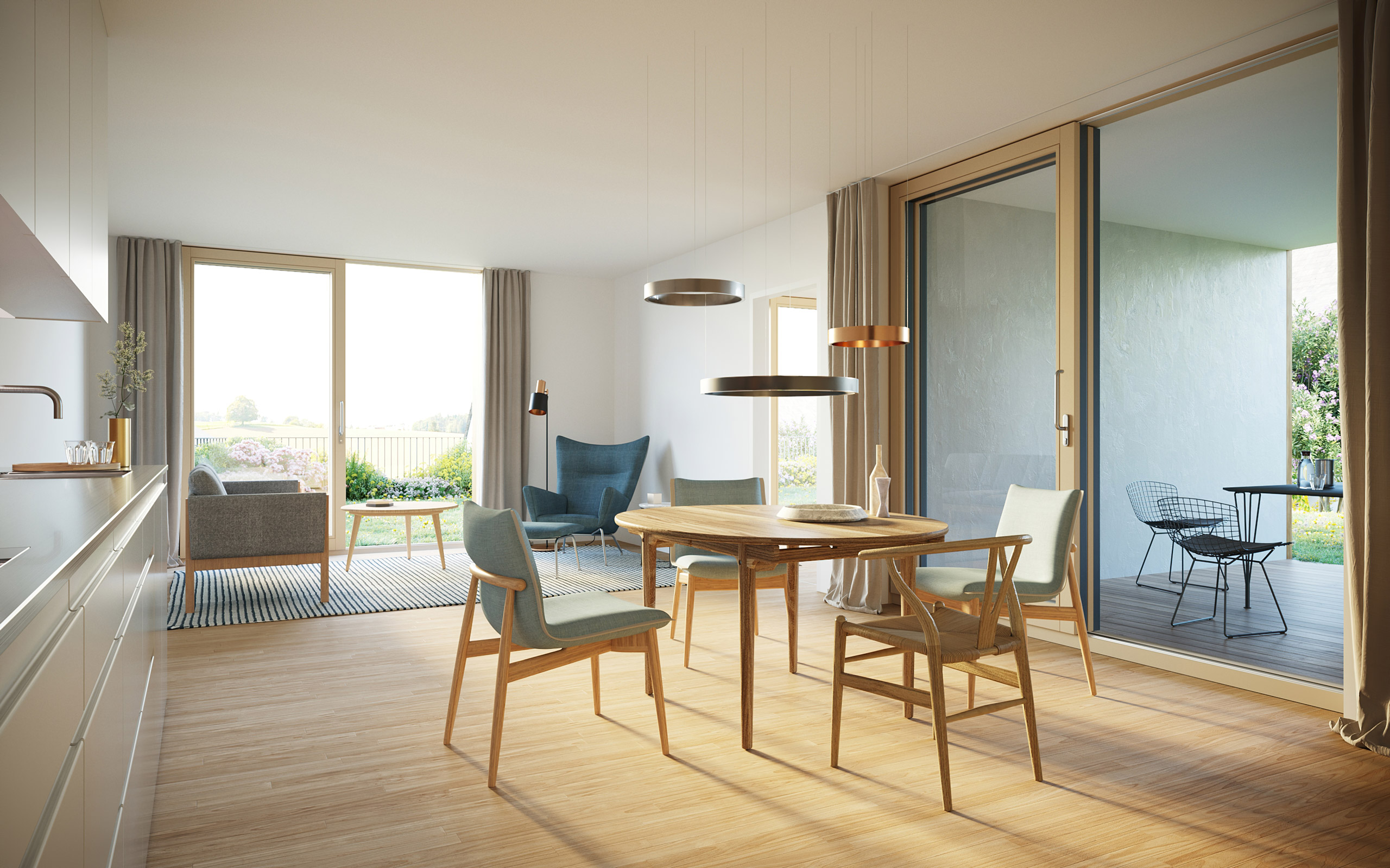 Immobilien Vermarktung Visualisierung - Erdgeschoss