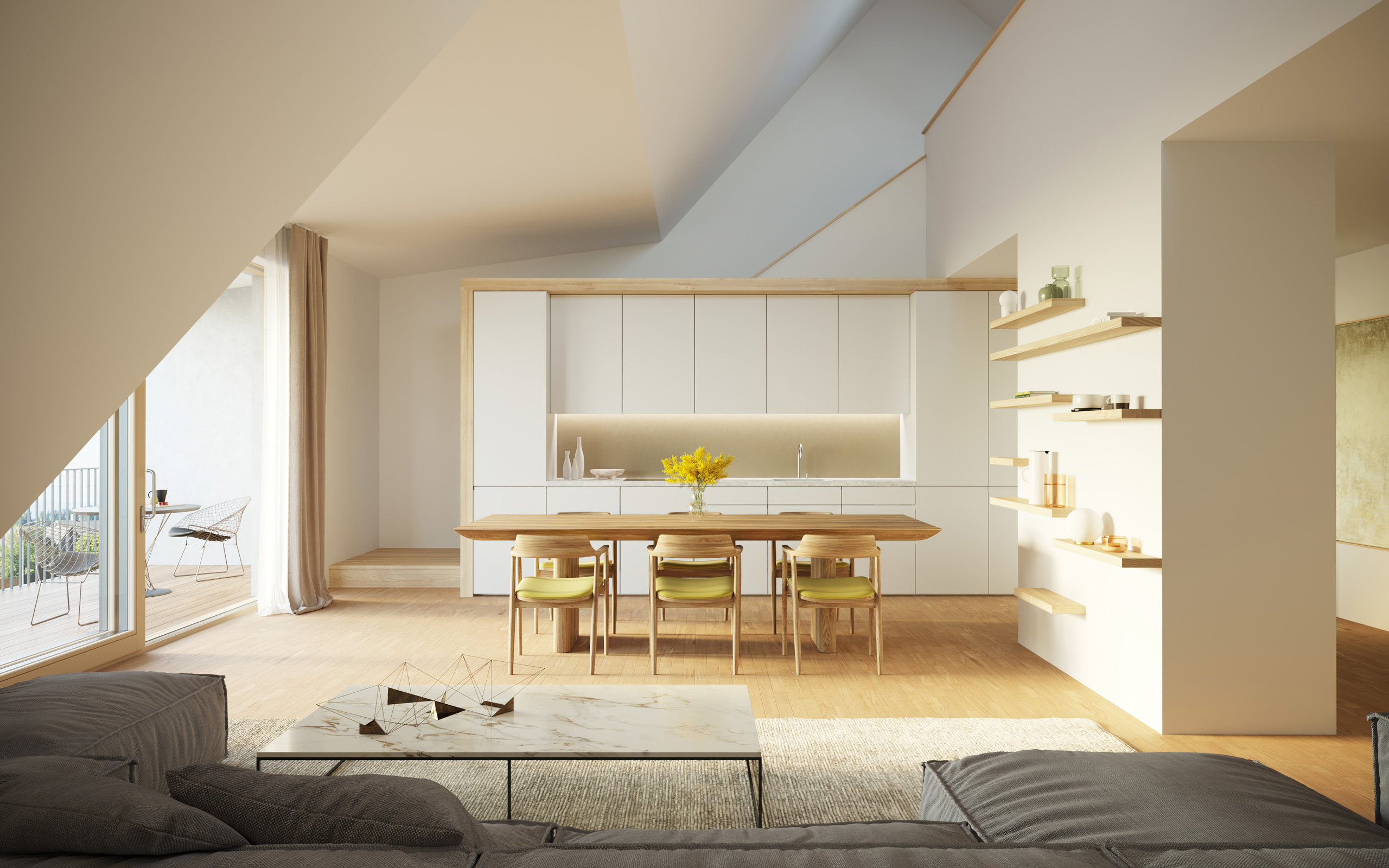 Immobilien Vermarktung Visualisierung - Dritte Obergeschoss